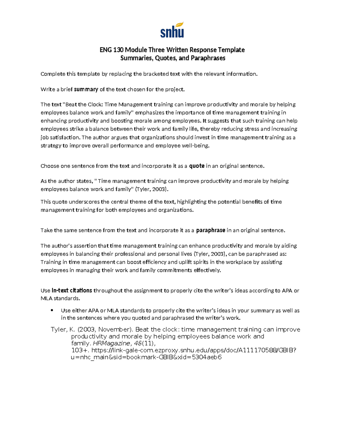 ENG 130 Written Response Final Template for Module 3 Assignment - Studocu