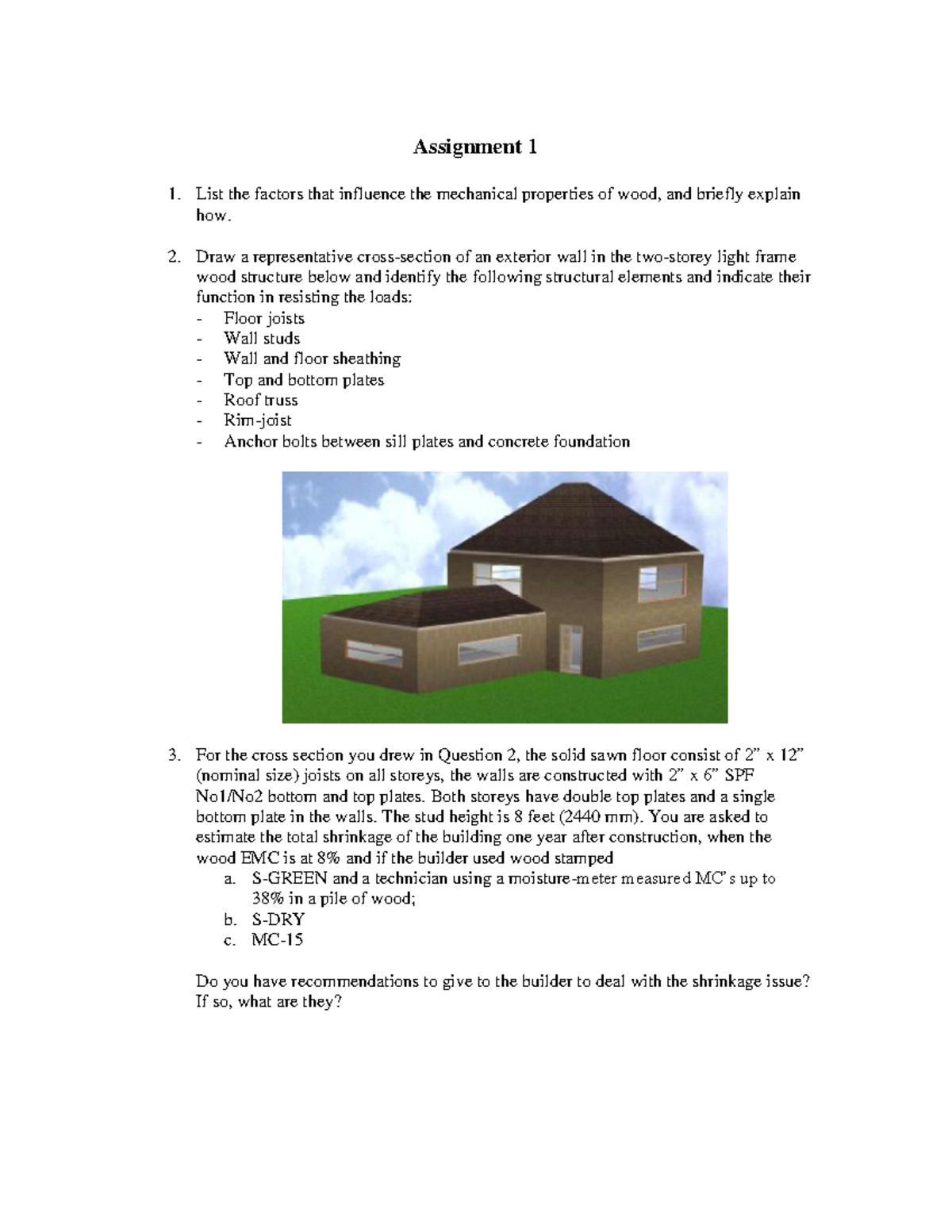 Wood Structures Assignment 1: Mechanical Properties & Design Factors ...