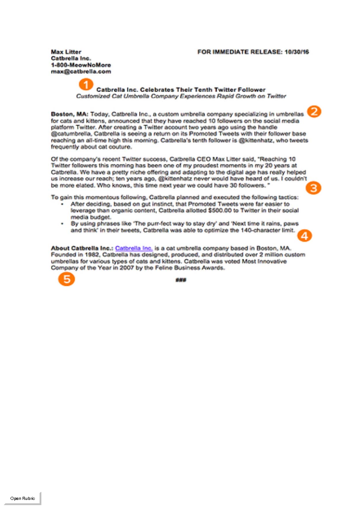 Press Release Example - A Comprehensive Guide for Students - Studocu