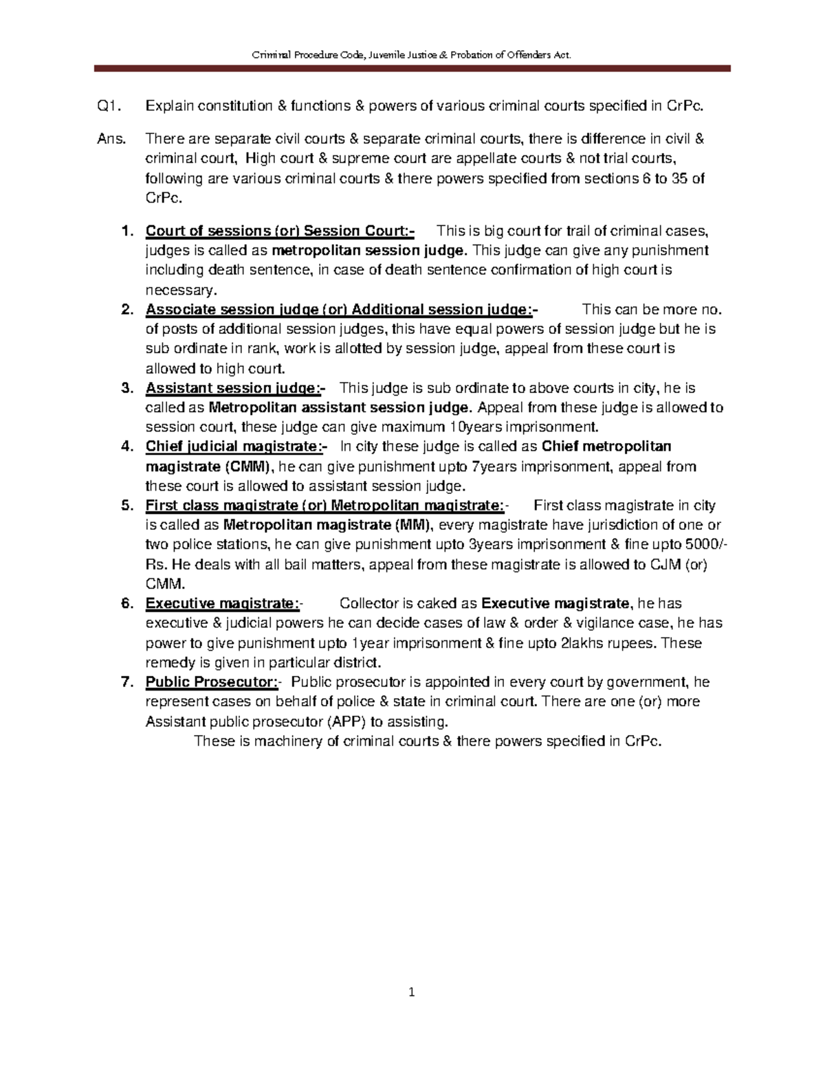 Criminal Procedure Code & Juvenile Justice: Key Insights and Provisions ...