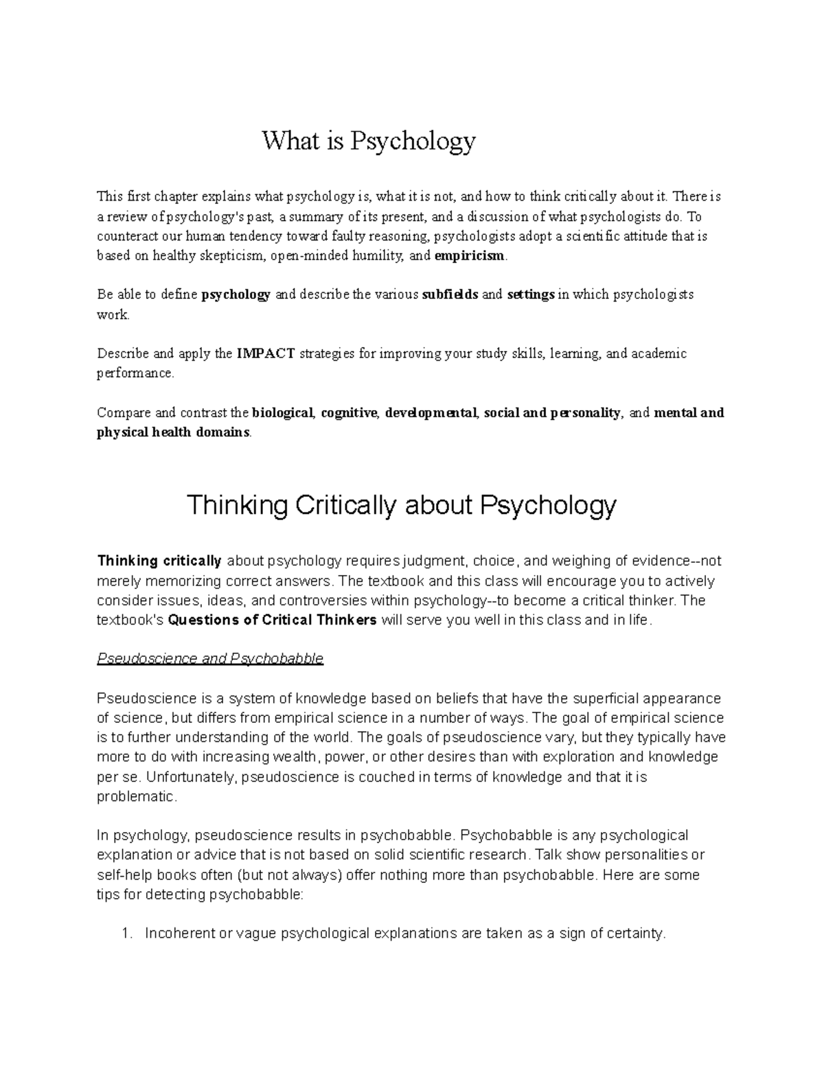Psychology 101: Key Concepts & Research Methods Overview - Studocu