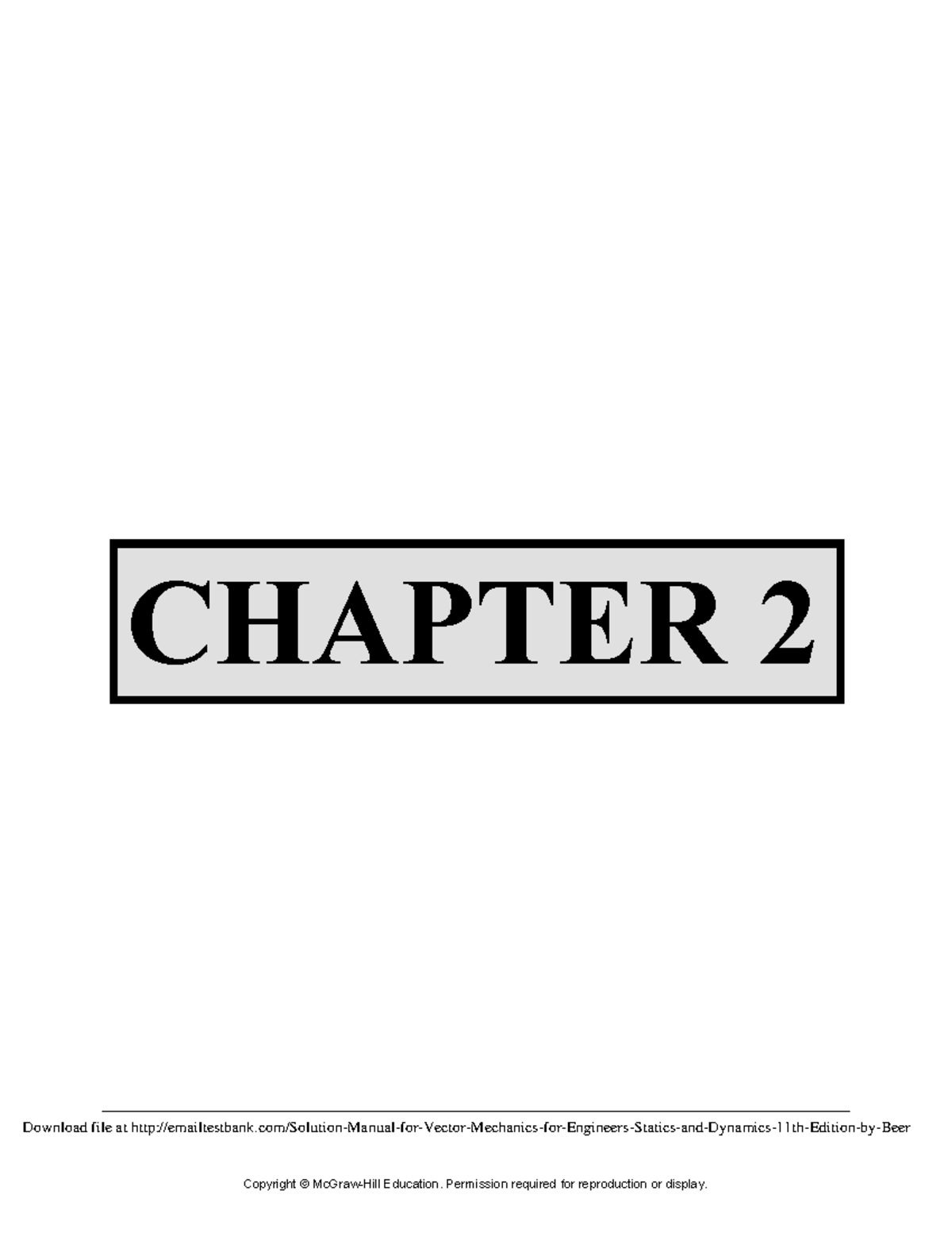Chapter 2: Vector Mechanics for Engineers - Statics and Dynamics ...