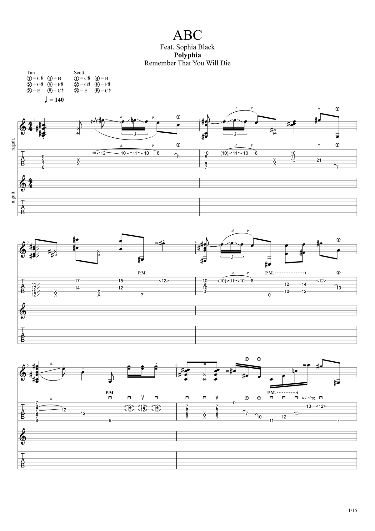 Cherry Cigarettes Outro Solo - Guitar Tab (Simon Eichinger)
