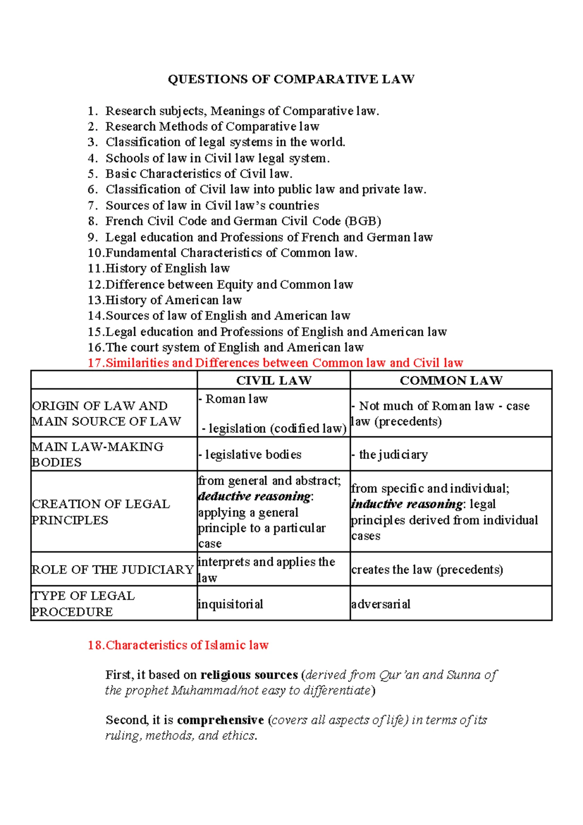 2.1: Macro and Micro Comparison in Comparative Law - Buoi 2 Notes - Studocu
