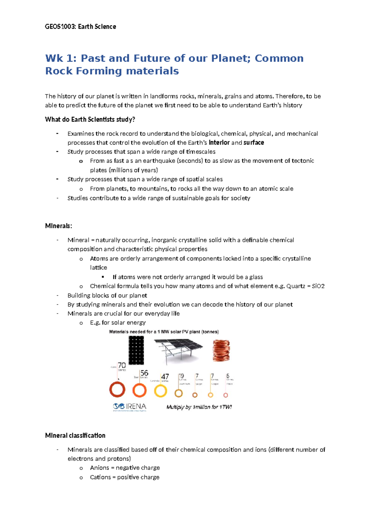 GEOS1003 Final Exam Notes: Earth's History, Rock Types, and Structures ...