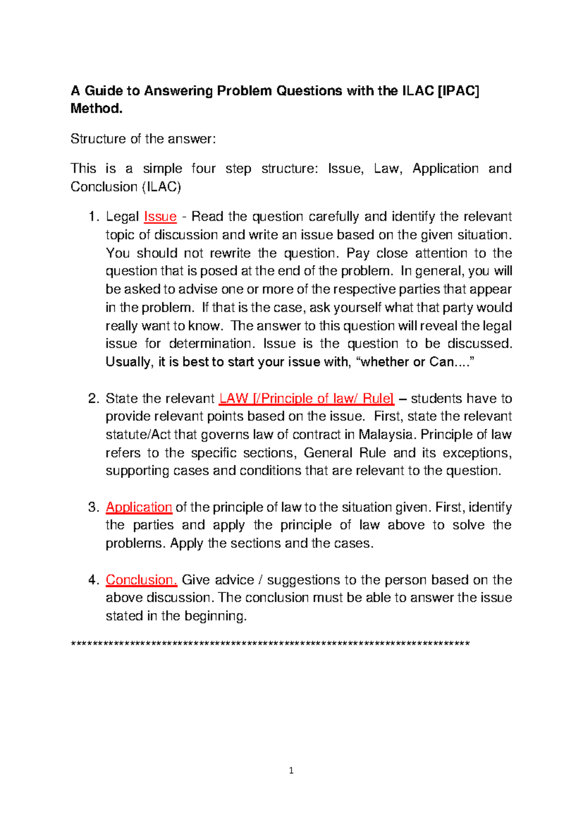 Lecture Week 5: ILAC & Legal Issues on Contract Law (PBQ) - Studocu