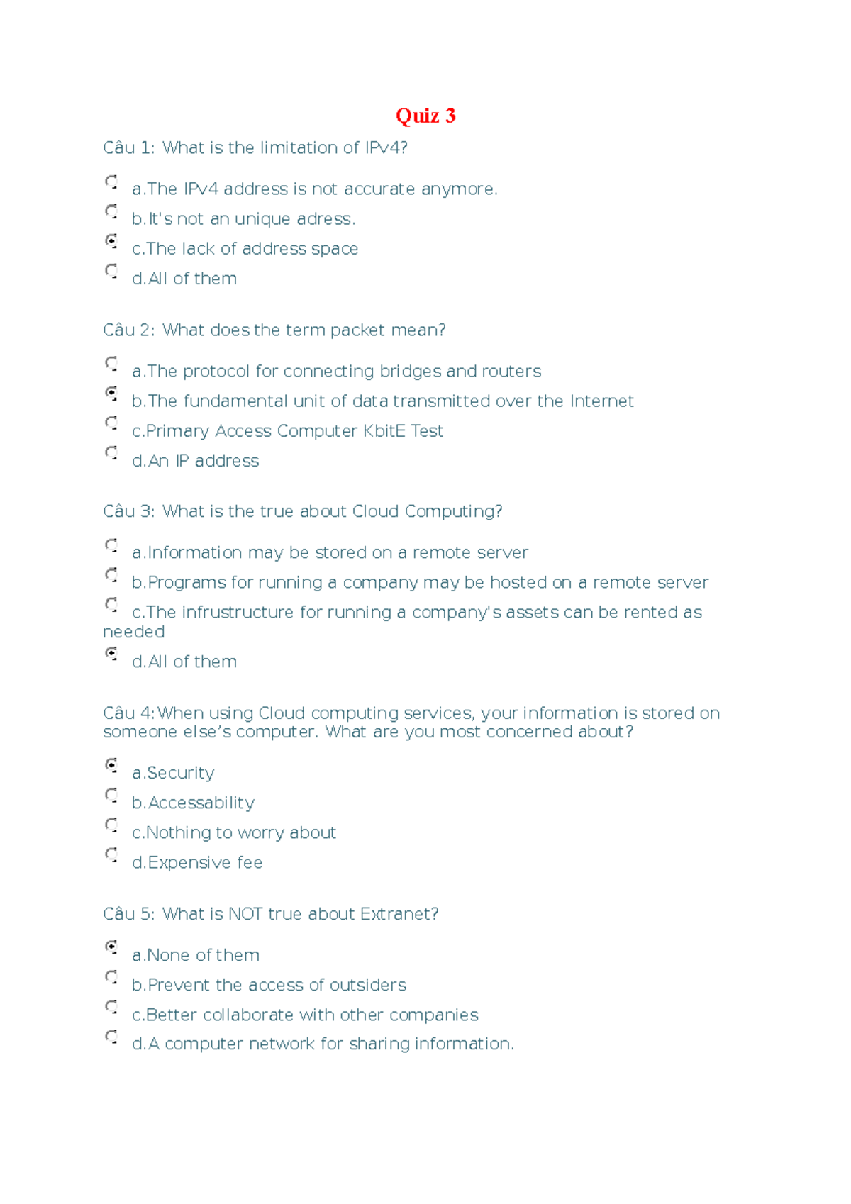 C1-9 - Quiz 3, 5, 6, 7, 8 - Cloud Computing & Information Security ...
