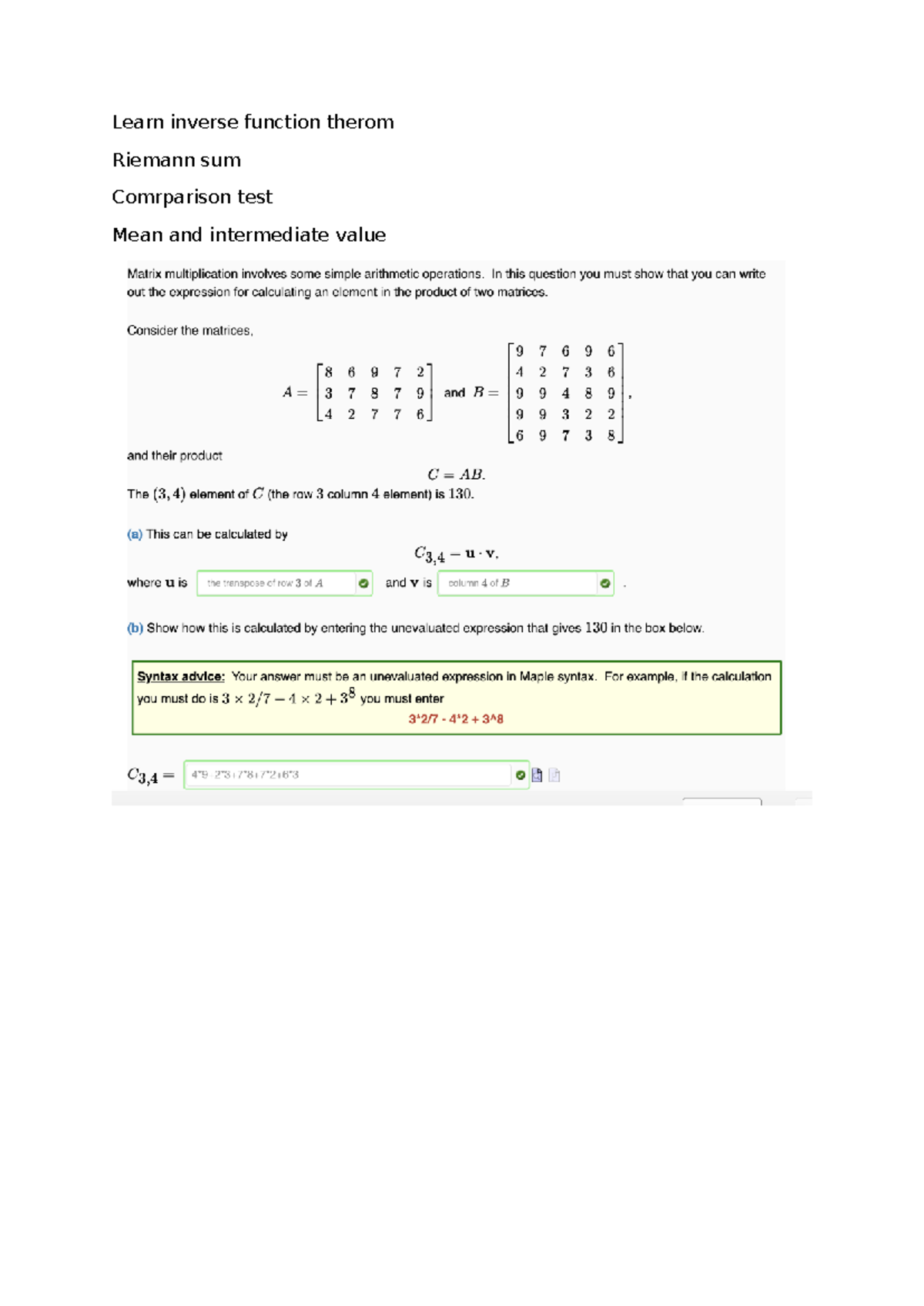 1131 Final Exam: Inverse Function Theorem & Riemann Sums Analysis - Studocu