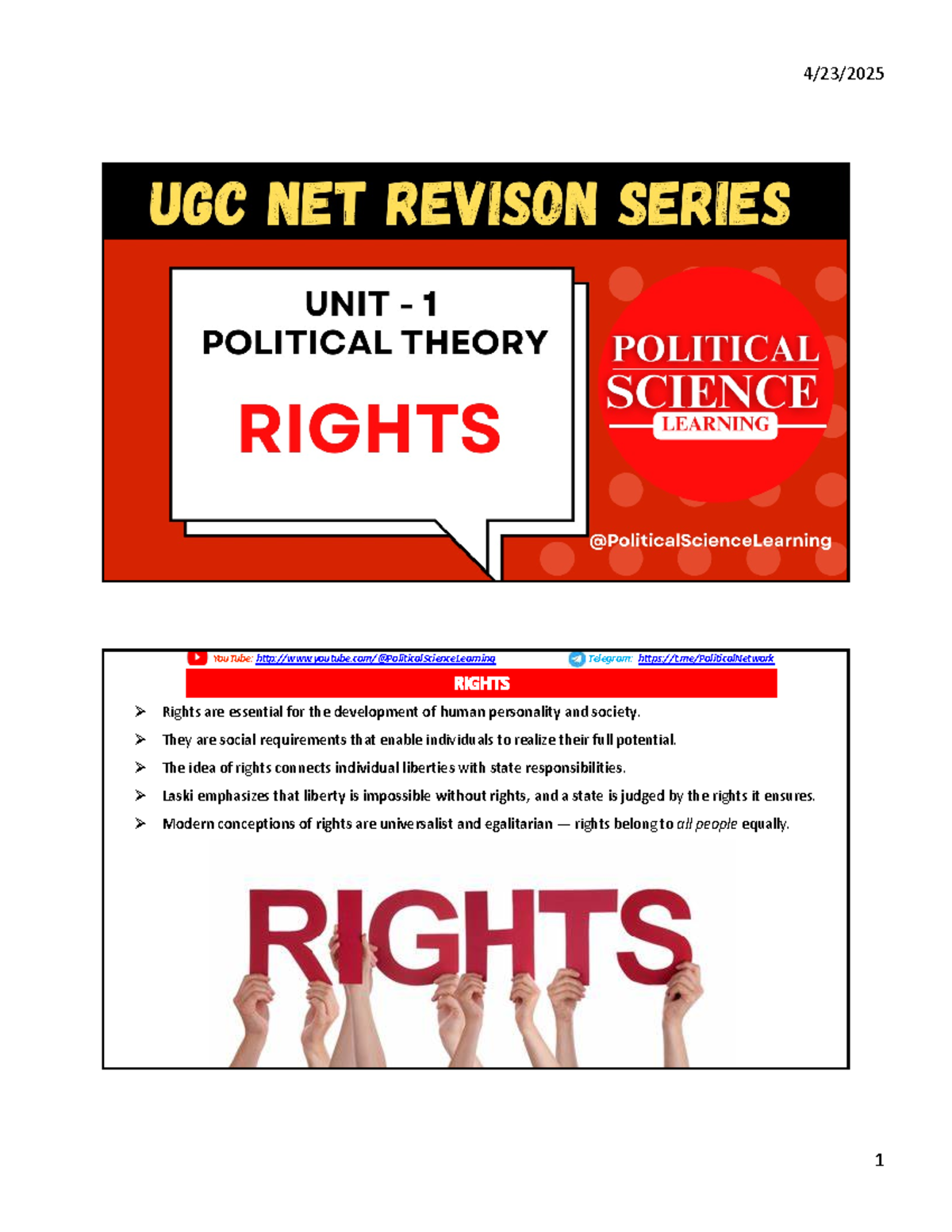 UGC NET Rights: Understanding Human Rights and Their Historical Context ...