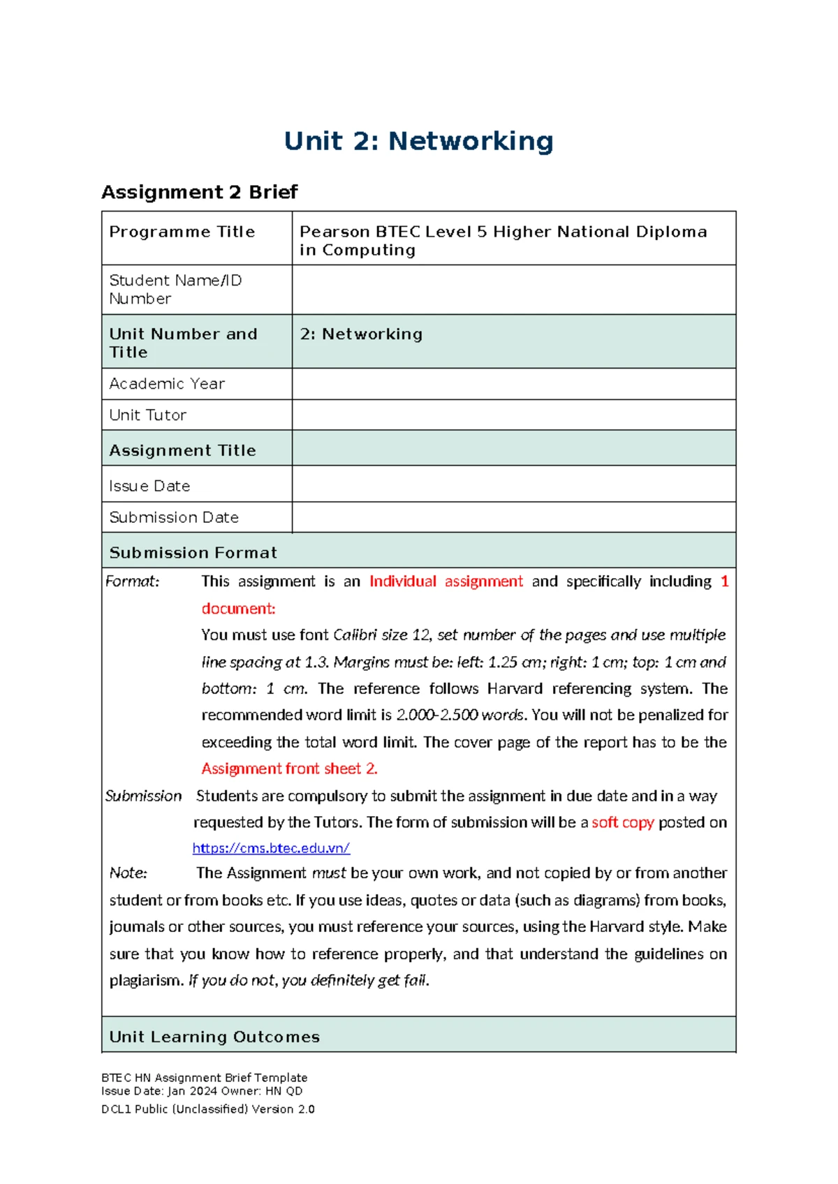 BTEC HND Computing Unit 16: AI Research Project Theme Release 2024-25 ...