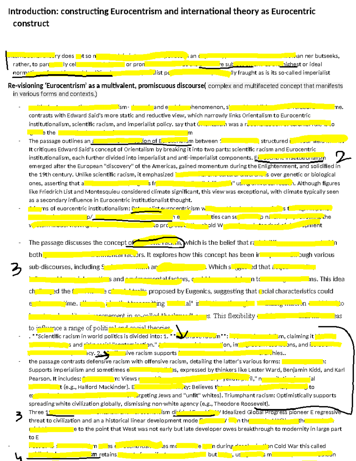 Hobson CH1 Notes: Eurocentrism & International Theory Analysis - Studocu