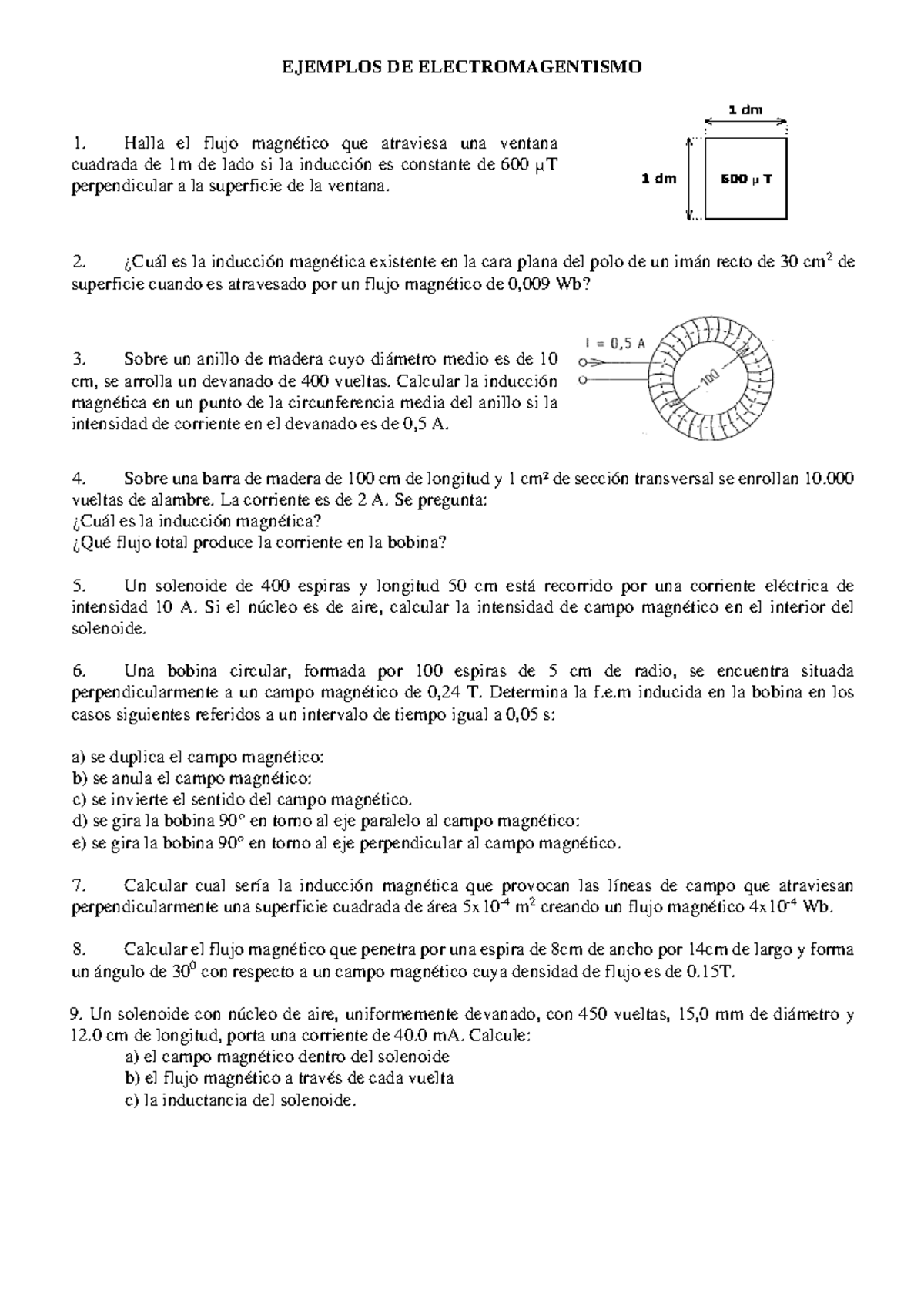 Tema 2 - asffafs - EJEMPLOS DE ELECTROMAGENTISMO Halla el flujo ...