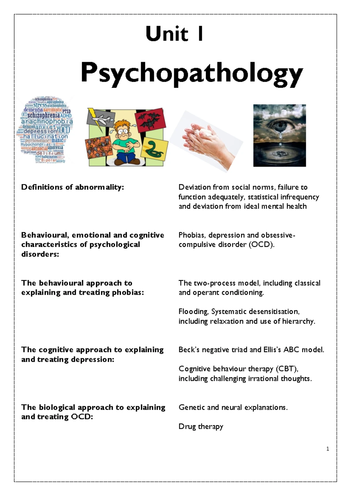 Psychopathology Study Guide PSY3D21/PSY3DB3 - 2023 Overview and ...