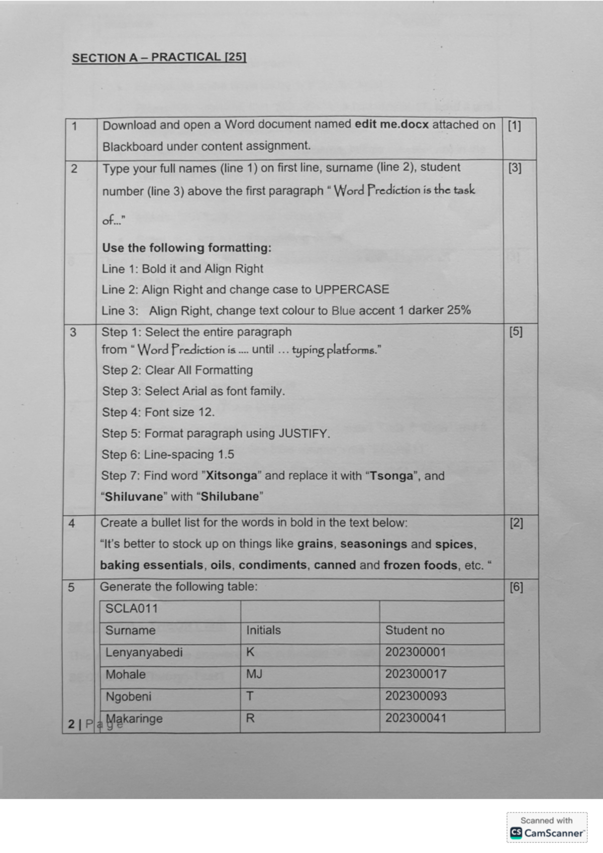 SCLA011 Computer Literacy Practical & Theory Exam Papers 2023 - Studocu