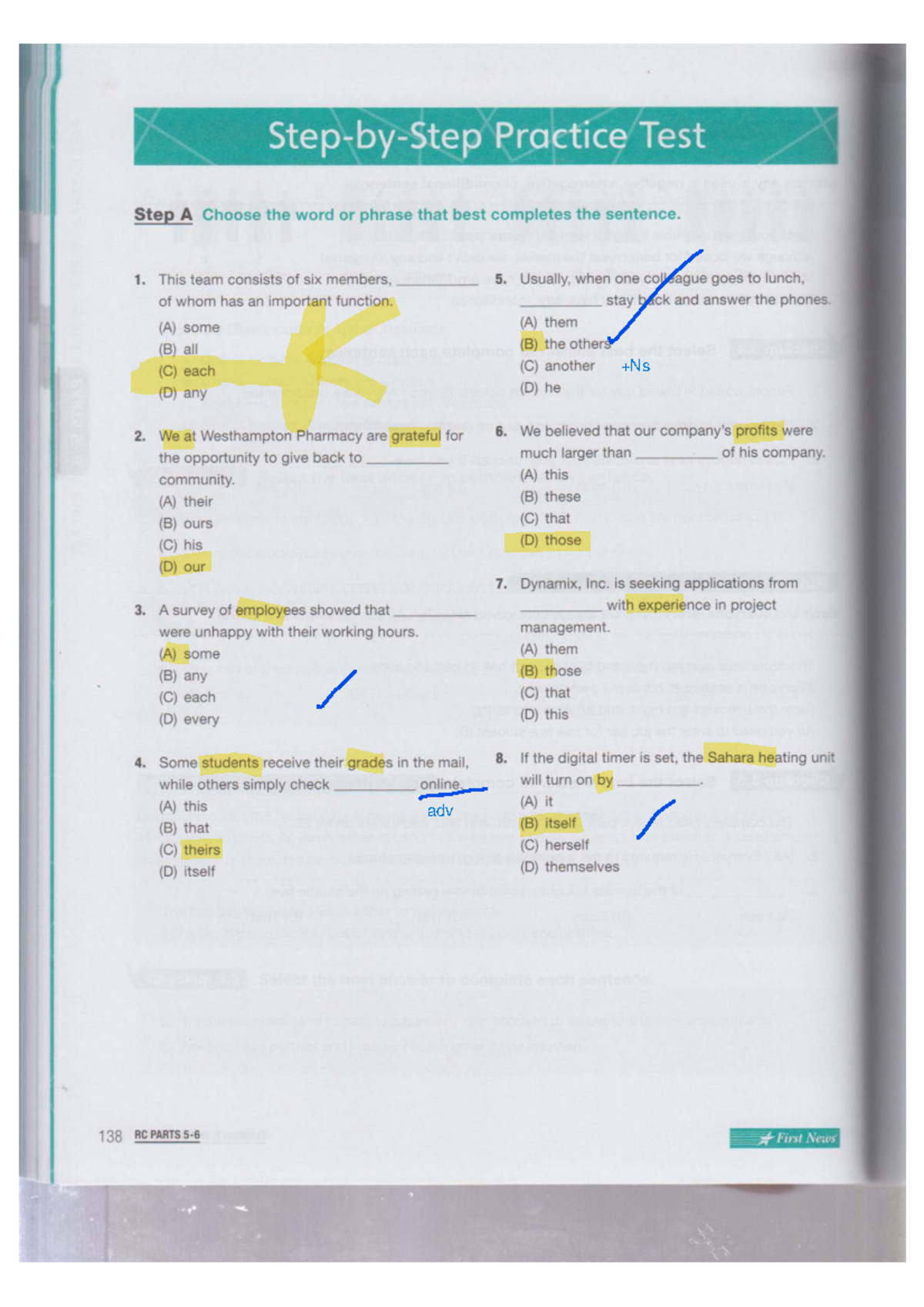 Practice Test 56: Sentence Completion for Unit 2 - Studocu
