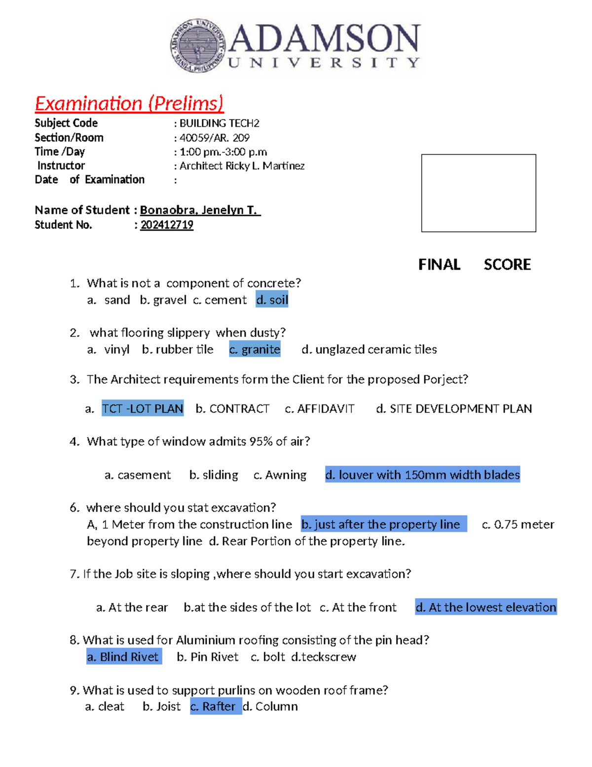Building Tech 2: Prelims Exam Review Notes for 2026 - Studocu