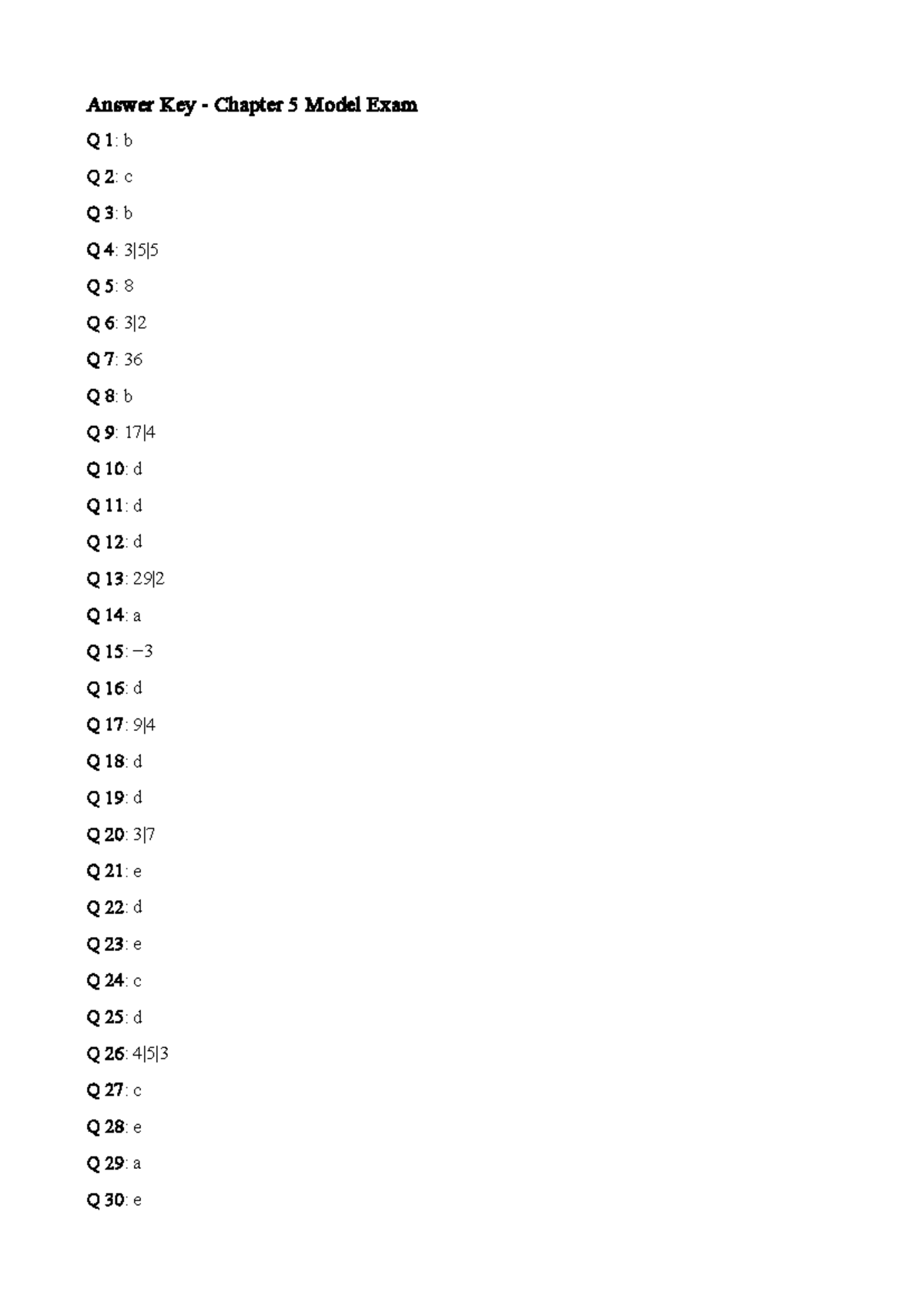 Answer Key - CH5 Model Exam Solutions - Studocu