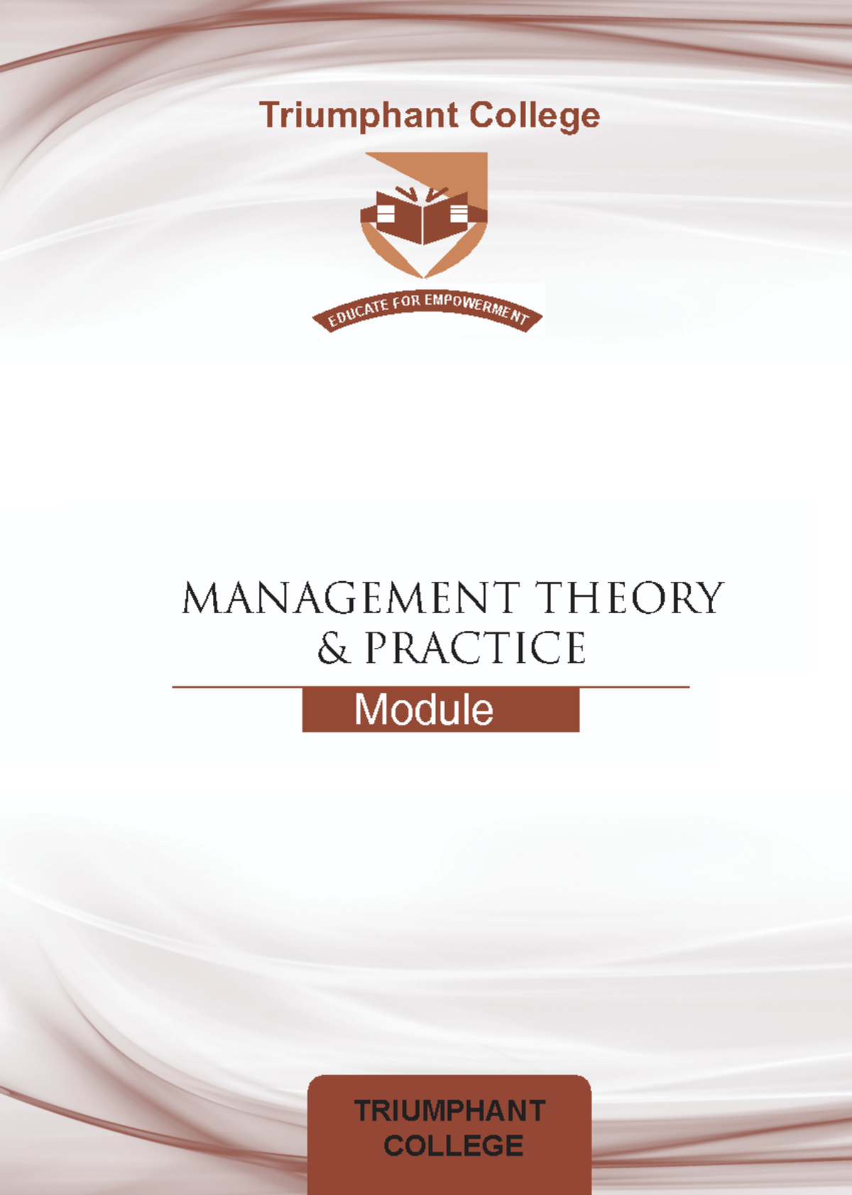 Management Theory Practice (LEVEL 6) - Comprehensive Module Notes - Studocu