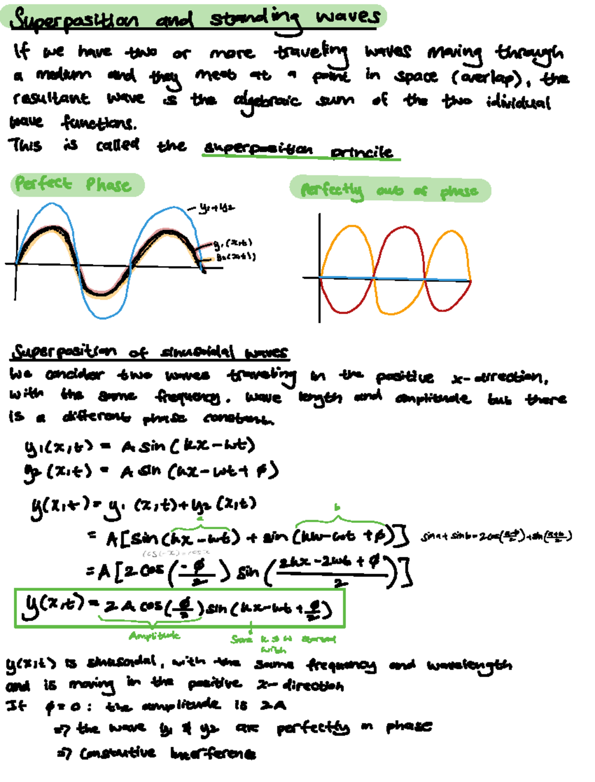 Chapter 17: Superposition & Standing Waves (PHYS 101) - Studocu
