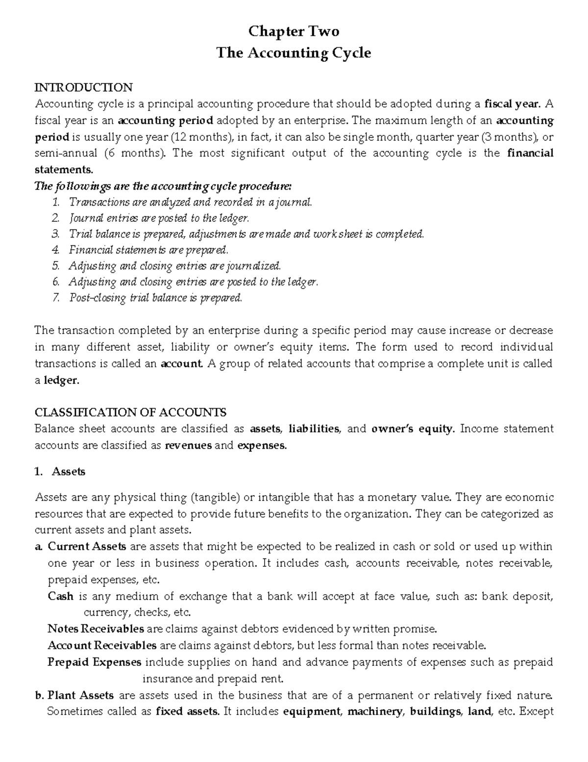 Chapter 2: Understanding the Accounting Cycle in Detail - Studocu