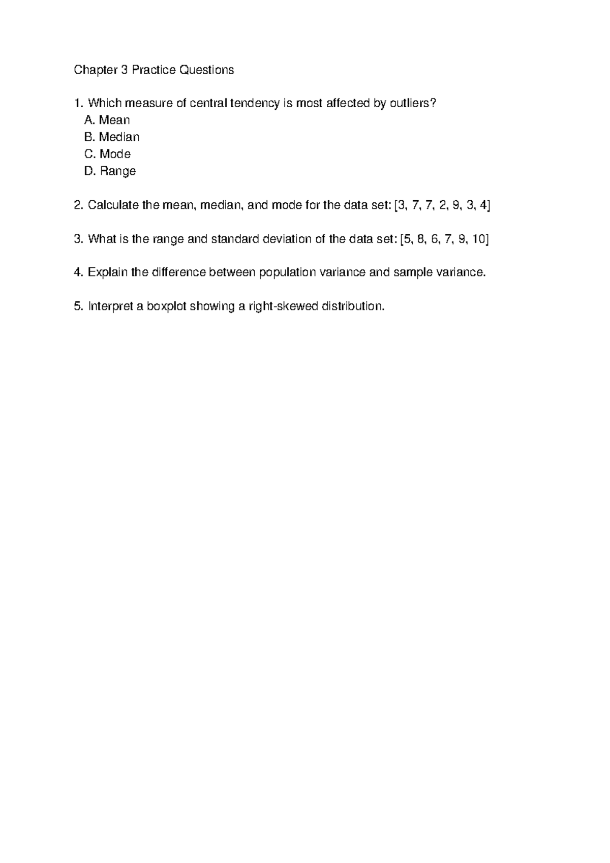 Chapter 3 practice questions - MA 3123 - Chapter 3 Practice Questions ...