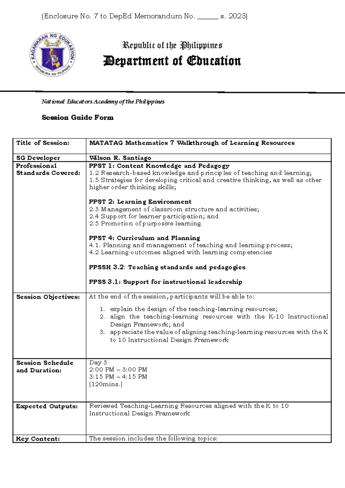 NLC 2024 Forms for National Learning Camps and Remedial Classes - Studocu