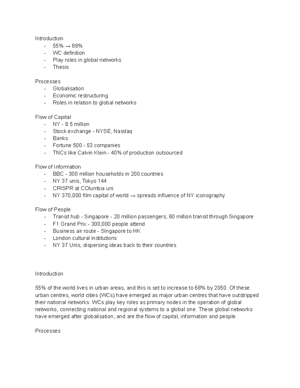 DP3 - the Operation of Global Networks - Introduction - 55% → 68% - WC ...