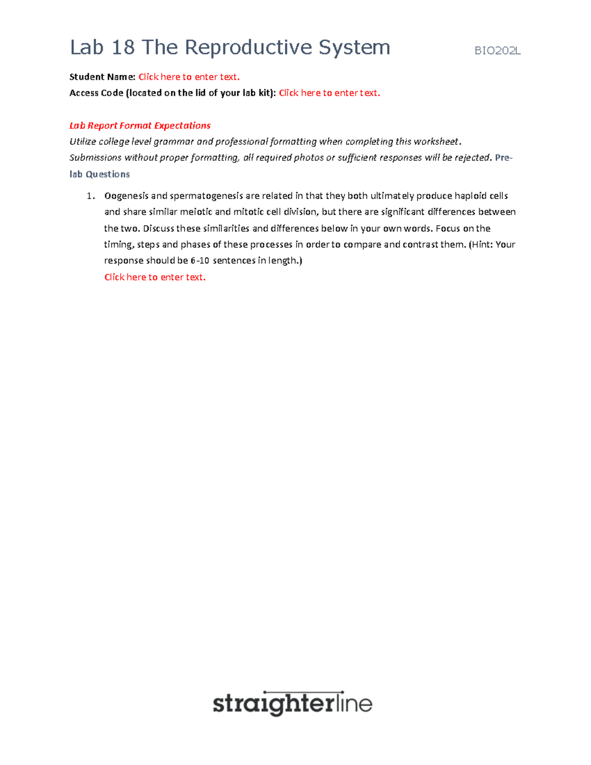 Copy of lab 18 the reproductive system - Student Name: Click here to ...