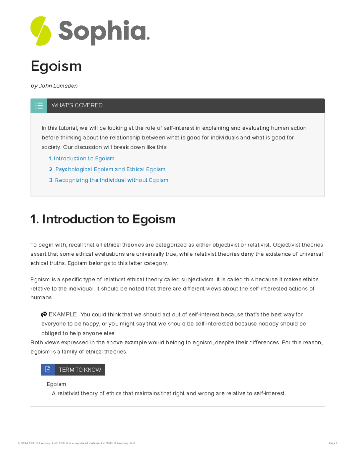 Egoism: Understanding Psychological and Ethical Perspectives in Ethics ...