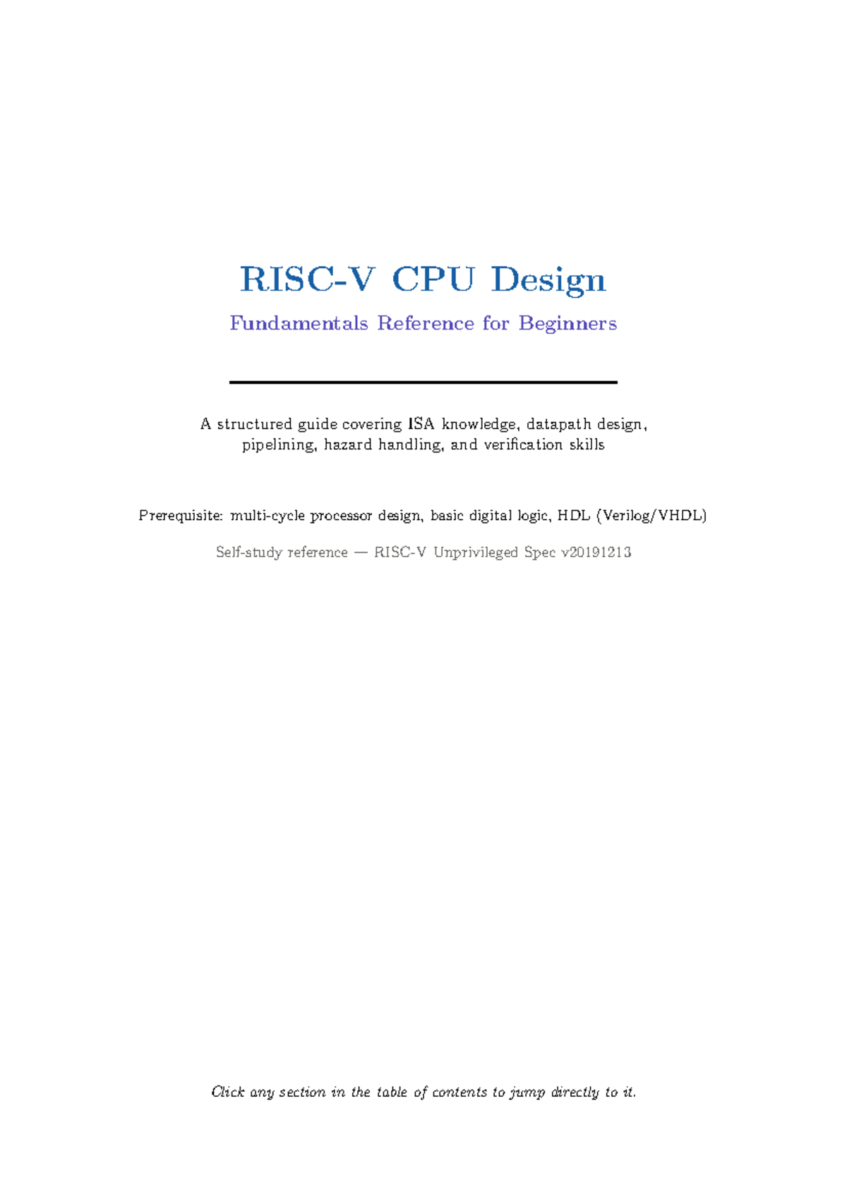 CPU Design Fundamentals: A Beginner's Guide to RISC-V Concepts - Studocu