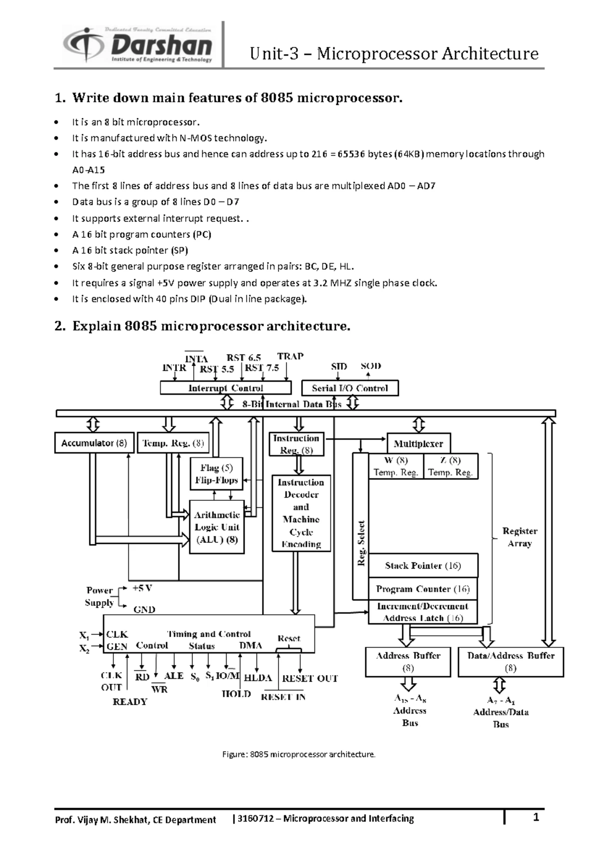 Microprocessor and Interfacing Lab Manual (3160712) for B.E. Semester 6 ...
