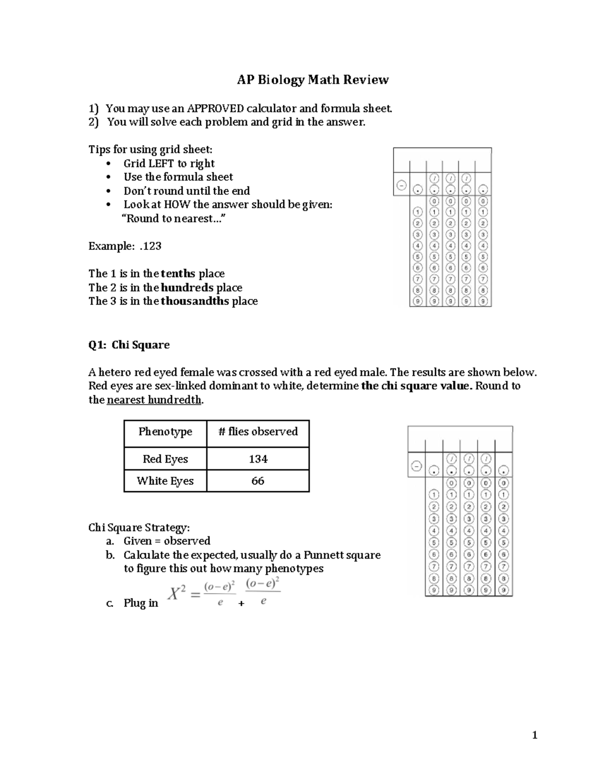 AP Biology Math Review (Chapters 1-23) - Studocu