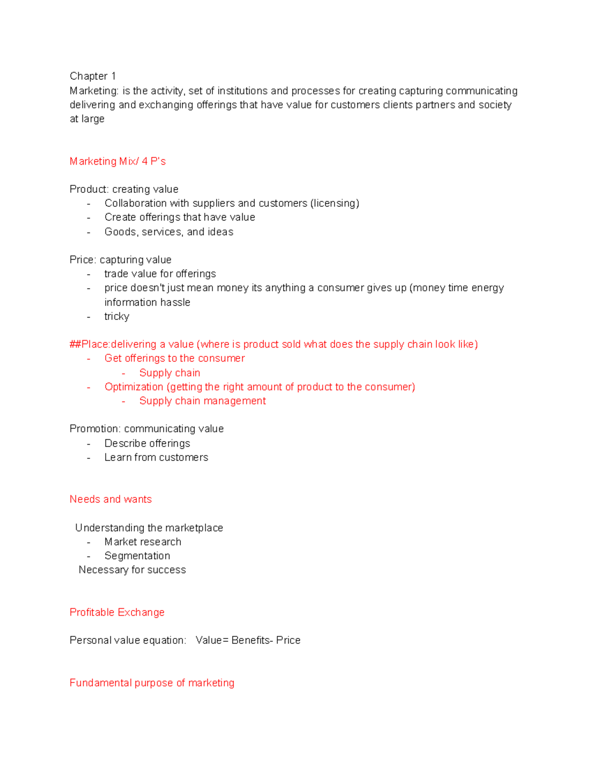 MKT3010 - Lecture Notes on Marketing Concepts and Consumer Behavior ...