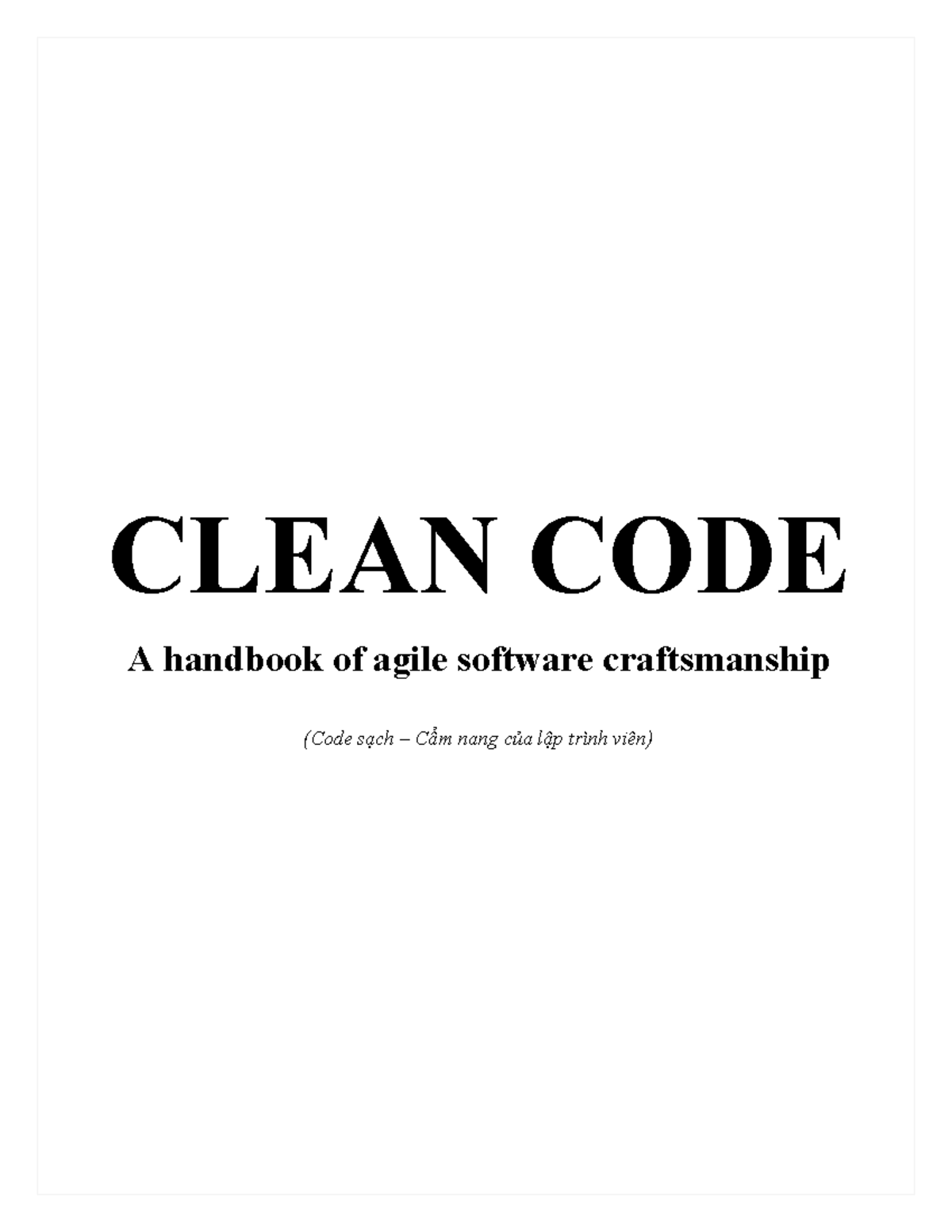 I-II - sdvsfgvsgvsgv - CLEAN CODE A handbook of agile software ...