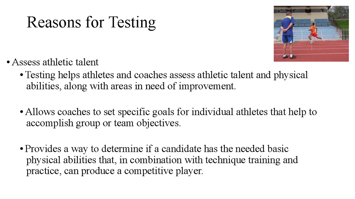 Statistical Evaluation of Athletic Performance Testing Procedures ...