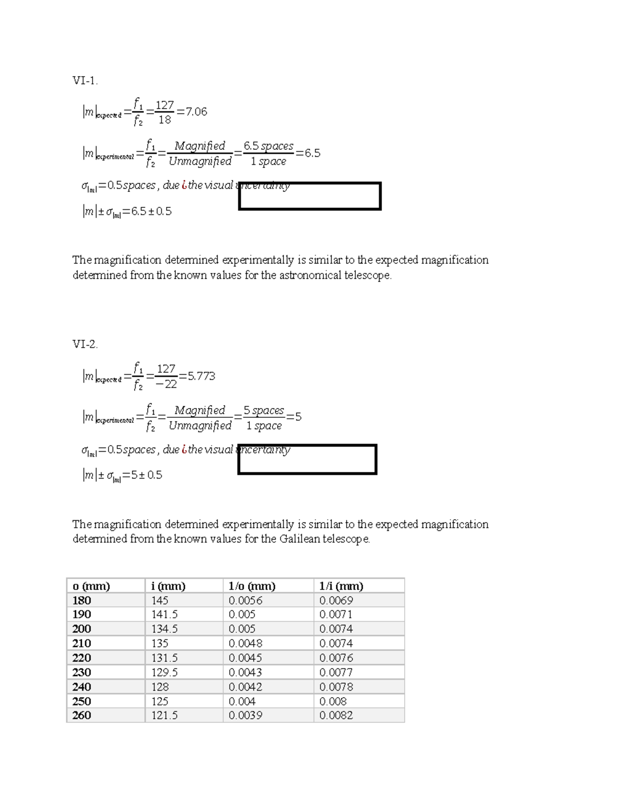 PHY151 Lab Report: Experimental Magnification Analysis - Studocu