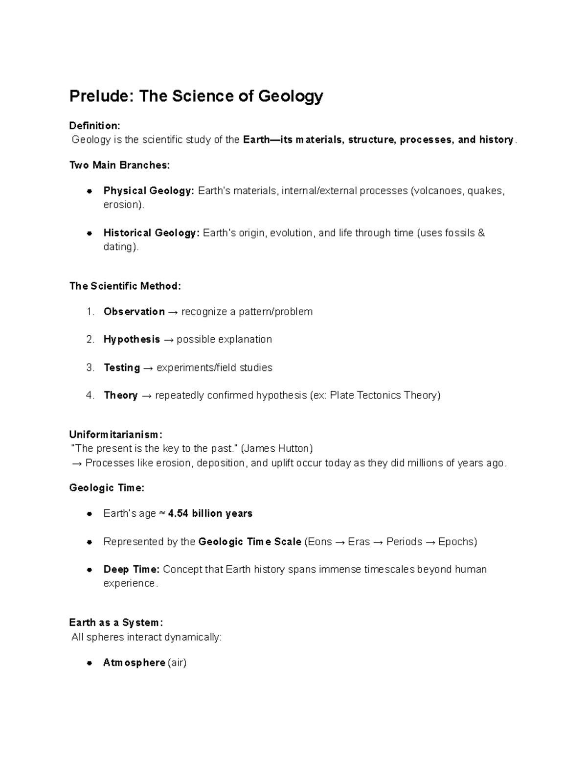 Geology 101: Comprehensive Exam Notes on Plate Tectonics, Minerals, and ...