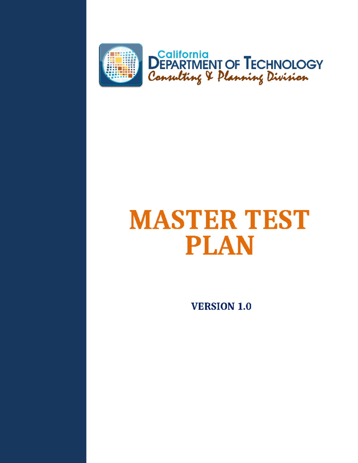 Master Test Plan Template V1.0 for IT Projects and Testing Strategies ...