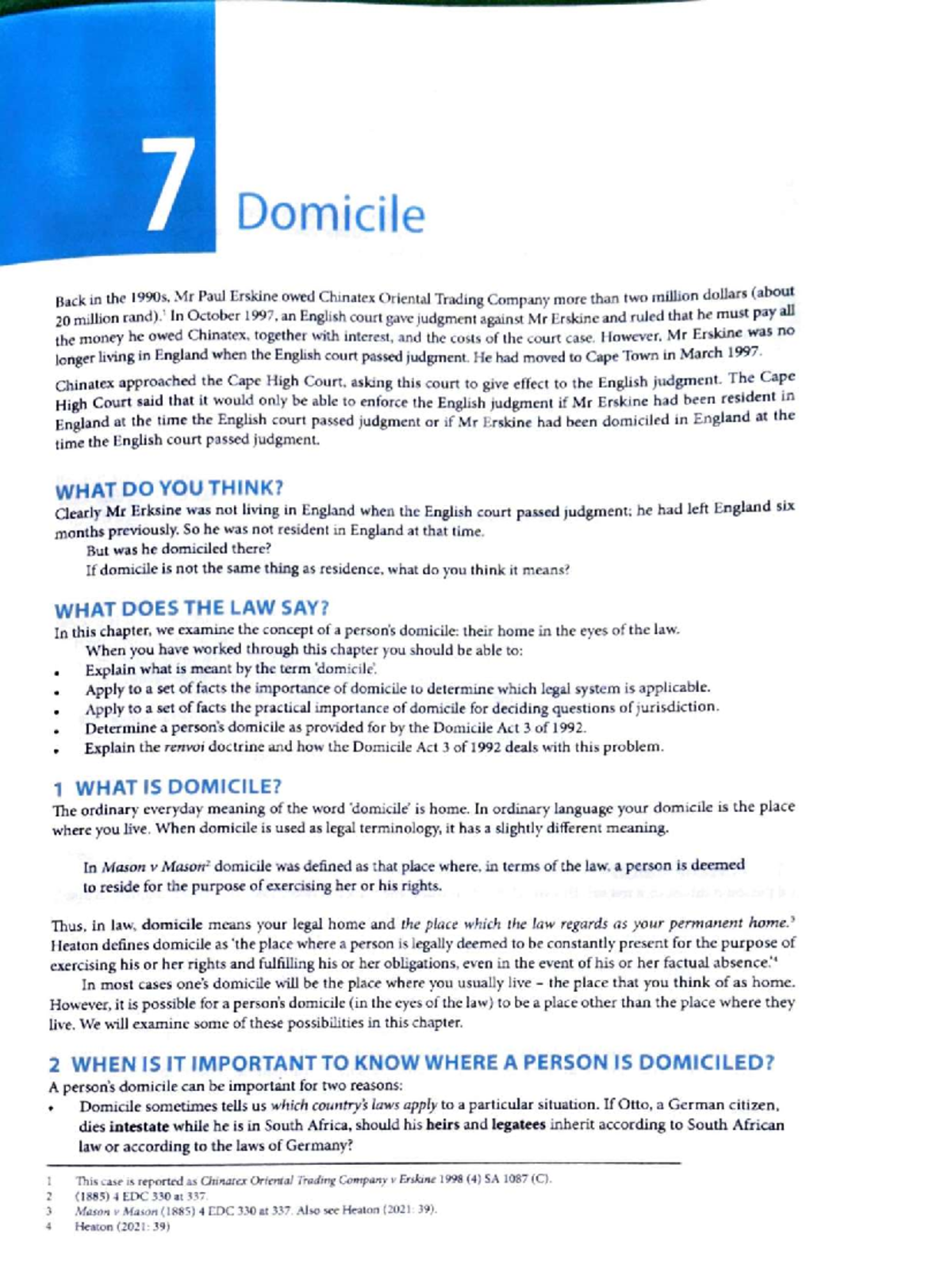 Law of Persons 101: Domicile and Jurisdiction Explained - Studocu