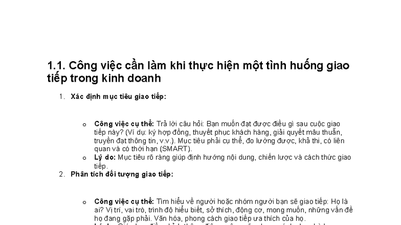 Giao tiếp Kinh Doanh - Bài Giảng Chi Tiết (Môn: GDKD) - Studocu
