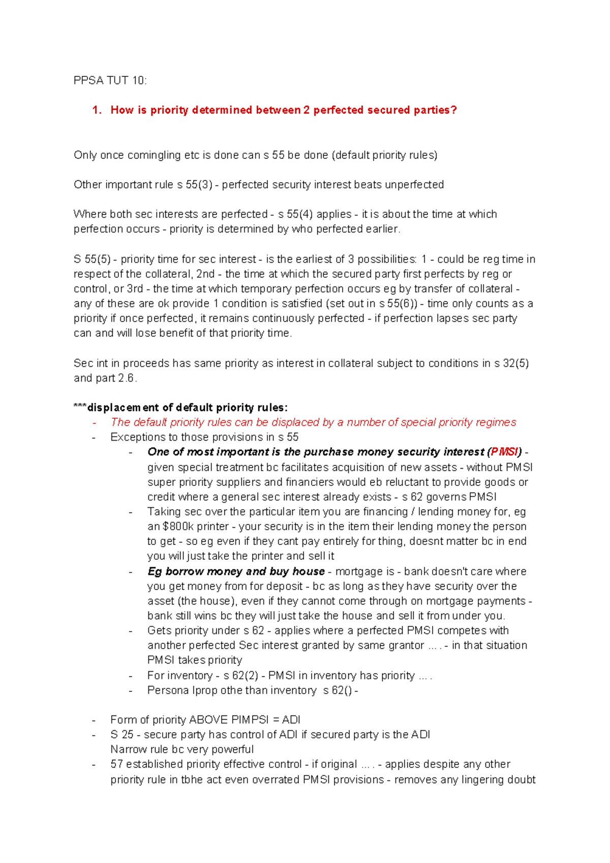 PPSA TUT 10: Priority Rules and PMSI Analysis in Secured Transactions ...