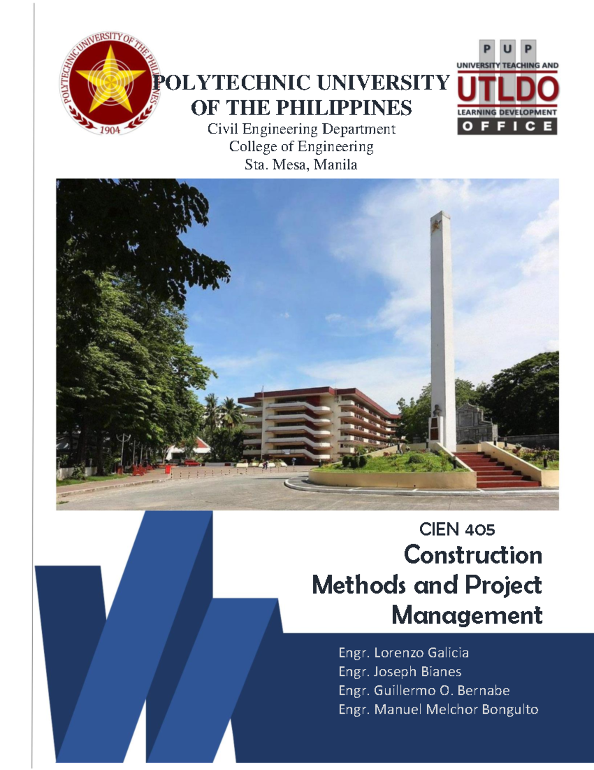 CIEN 405 Construction Methods & Project Management Overview - Studocu