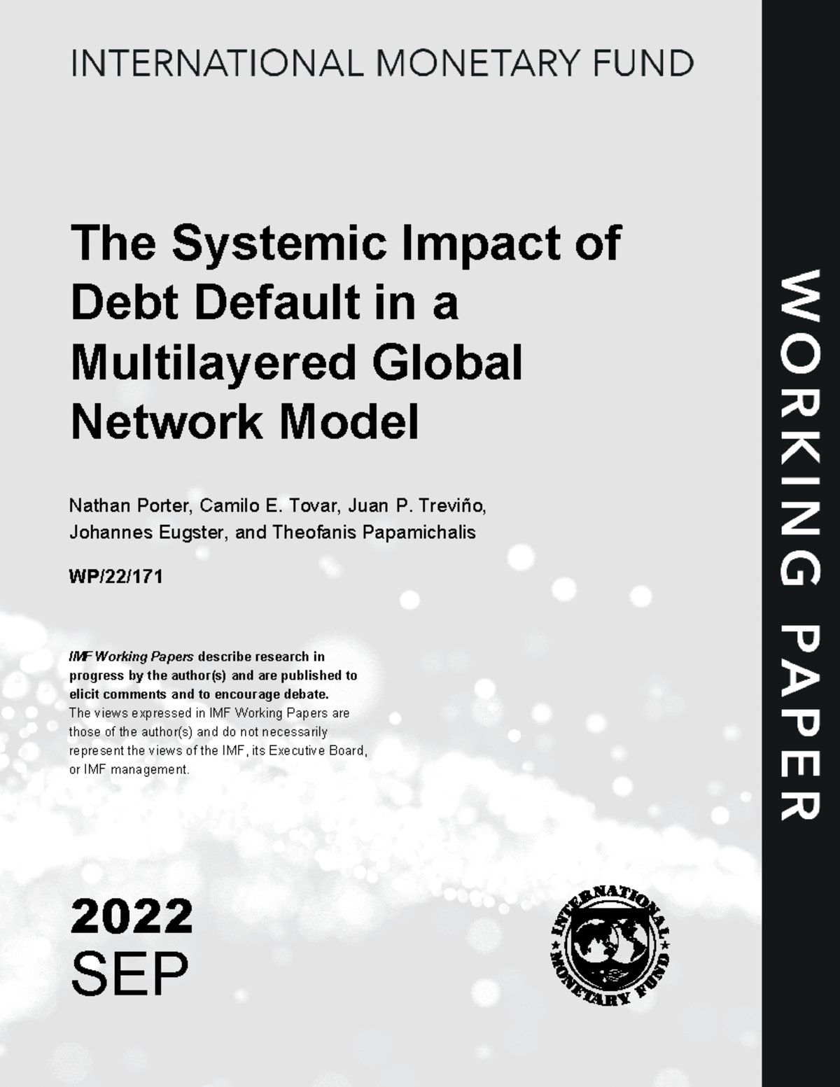 IMF Working Paper: Systemic Impact of Debt Default in Global Networks ...