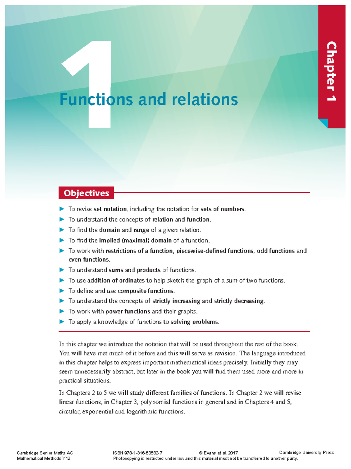 Chapter 1: Understanding Functions and Relations in Mathematics - Studocu