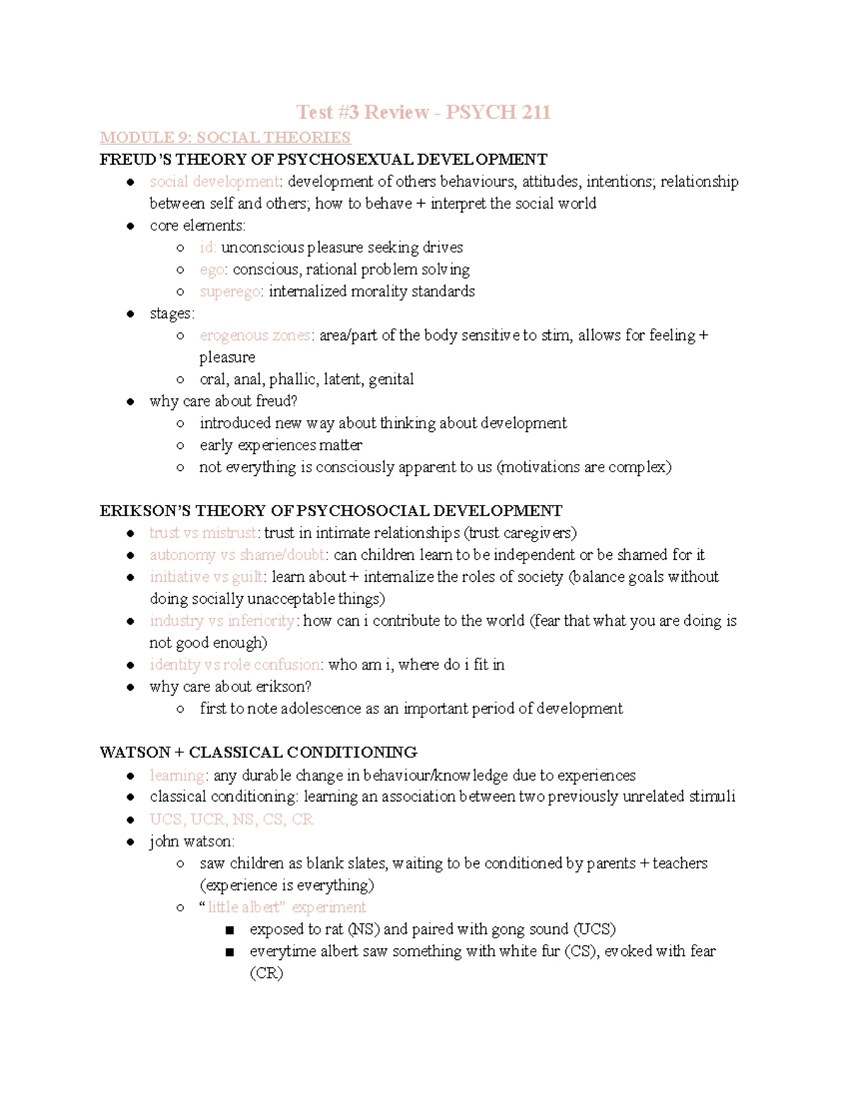Module 9: Theories of Social Development - Psychoanalytic and Beyond ...