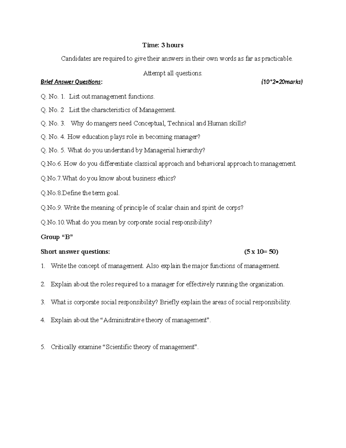 CSIT 101: Management Functions & Case Study Preparation Questions - Studocu
