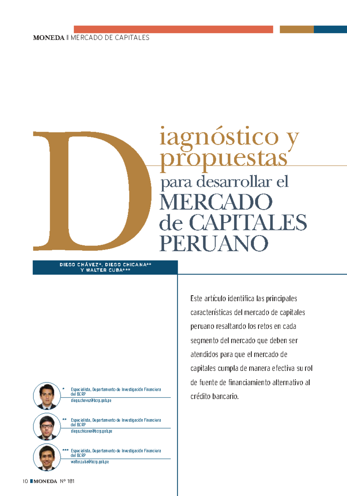 Diagnóstico y Propuestas para el Desarrollo del Mercado de Capitales ...