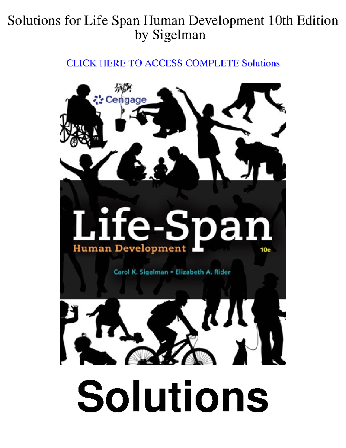 Solutions for Chapter 1: Understanding Life Span Development (10th Ed ...
