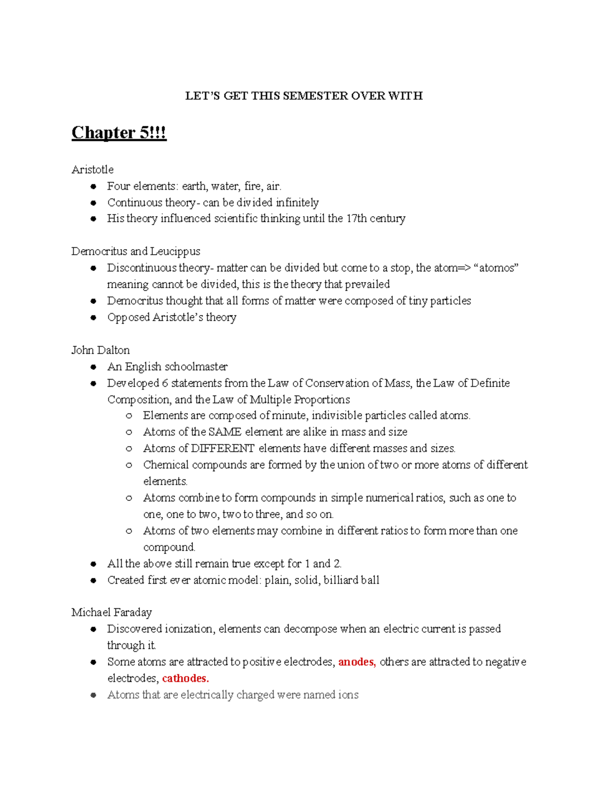 Chemistry Study Guide: Key Concepts from 2017 Chapters 5-11 - Studocu