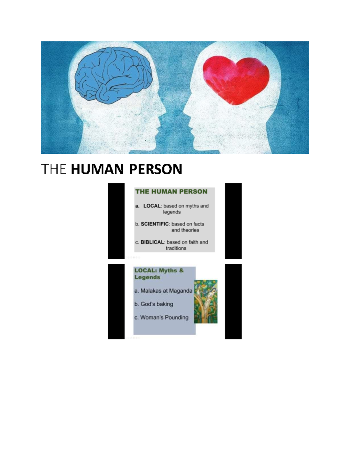 MOD 1- The Human Person - Module for reed - THE HUMAN PERSON 1. CREATED ...